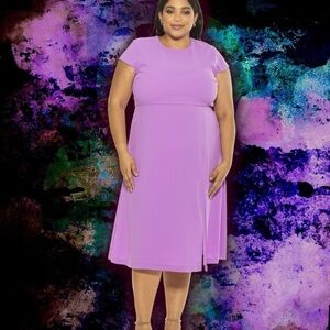 NWT Alexia Admor ‘Lily Midi Dress’ in “Lilac” Plus Size 3X